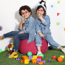 Load image into Gallery viewer, Red Square Full Rim Kid Eyeglasses by Lenskart Junior-144047