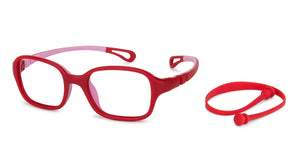 Red Square Full Rim Kid Eyeglasses by Lenskart Junior-144047