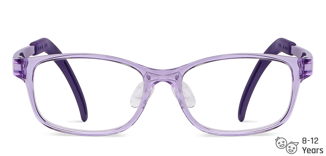 Purple Rectangle Full Rim  Kid Eyeglasses by Lenskart Junior-145595