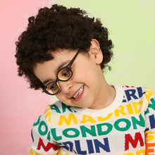 Load image into Gallery viewer, Black Round Full Rim Kid Eyeglasses by Lenskart Junior-144059