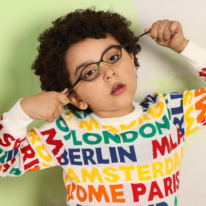 Black Round Full Rim Kid Eyeglasses by Lenskart Junior-144059