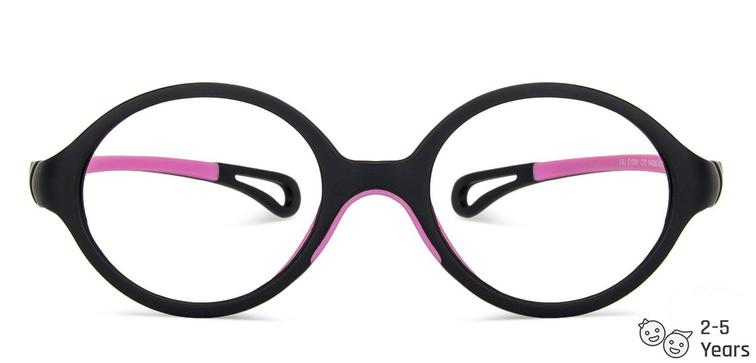 Black Round Full Rim  Kid Eyeglasses by Lenskart Junior-144083