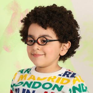 Black Oval Full Rim  Kid Eyeglasses by Lenskart Junior-144084