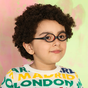 Black Oval Full Rim  Kid Eyeglasses by Lenskart Junior-144084