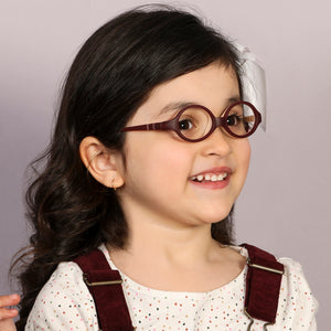 Red Oval Full Rim  Kid Eyeglasses by Lenskart Junior-144095