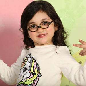 Brown Oval Full Rim  Kid Eyeglasses by Lenskart Junior-144089