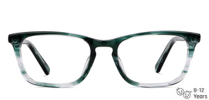 Green Rectangle Full Rim Kid Eyeglasses by Lenskart Junior-146603