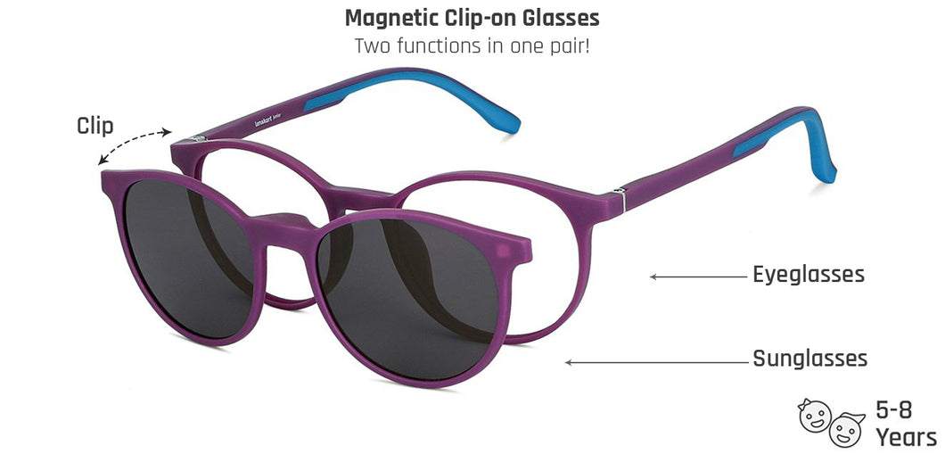 Purple Round Full Rim  Kid Eyeglasses by Lenskart Junior-147232