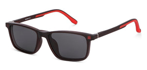 Marron Rectangle Full Rim Kid Eyeglasses by Lenskart Junior-147234