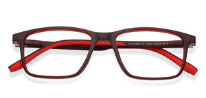 Marron Rectangle Full Rim Kid Eyeglasses by Lenskart Junior-147234