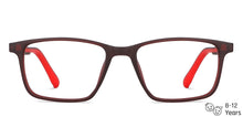 Load image into Gallery viewer, Marron Rectangle Full Rim Kid Eyeglasses by Lenskart Junior-147234