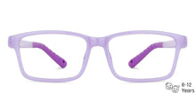 Load image into Gallery viewer, Purple Rectangle Full Rim  Kid Eyeglasses by Lenskart Junior-143255