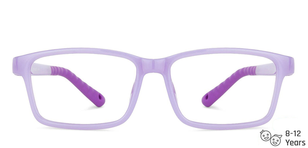 Purple Rectangle Full Rim  Kid Eyeglasses by Lenskart Junior-143255