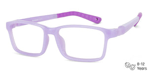 Purple Rectangle Full Rim  Kid Eyeglasses by Lenskart Junior-143255