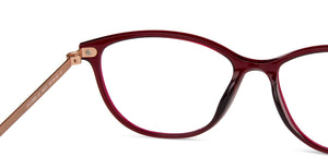 Maroon Cat Eye Full Rim Women Eyeglasses by Lenskart Air Online-136721