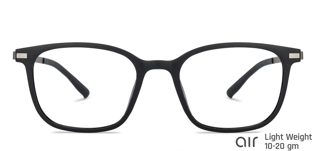 Black Square Full Rim Unisex Eyeglasses by Lenskart Air Online-136725