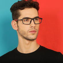 Load image into Gallery viewer, Black Rectangle Full Rim Extra Wide Unisex Eyeglasses by Lenskart Air Online-136737