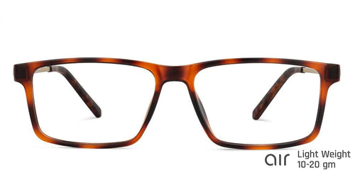 Brown Rectangle Full Rim Extra Narrow Unisex Eyeglasses by Lenskart Air Online-136749