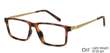Load image into Gallery viewer, Brown Rectangle Full Rim Extra Narrow Unisex Eyeglasses by Lenskart Air Online-136749