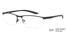 Load image into Gallery viewer, Black Rectangle Half Rim Unisex Eyeglasses by Lenskart Air Online-136779