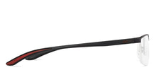 Load image into Gallery viewer, Black Rectangle Half Rim Unisex Eyeglasses by Lenskart Air Online-136779