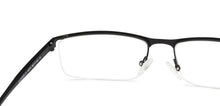 Load image into Gallery viewer, Black Rectangle Half Rim Unisex Eyeglasses by Lenskart Air Online-136779