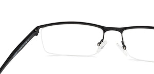 Black Rectangle Half Rim Unisex Eyeglasses by Lenskart Air Online-136779