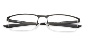 Black Rectangle Half Rim Unisex Eyeglasses by Lenskart Air Online-136779