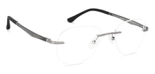 Load image into Gallery viewer, Grey Aviator Rimless Unisex Eyeglasses by Lenskart Air Online-136787