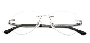 Grey Aviator Rimless Unisex Eyeglasses by Lenskart Air Online-136787