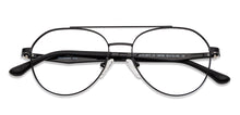 Load image into Gallery viewer, Black Aviator Full Rim Unisex Eyeglasses by Lenskart Air Online-136792