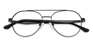 Black Aviator Full Rim Unisex Eyeglasses by Lenskart Air Online-136792