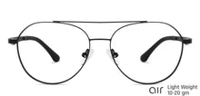 Load image into Gallery viewer, Black Aviator Full Rim Unisex Eyeglasses by Lenskart Air Online-136792