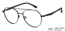 Load image into Gallery viewer, Black Aviator Full Rim Unisex Eyeglasses by Lenskart Air Online-136792