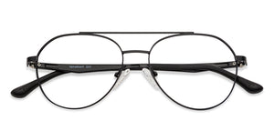 Black Aviator Full Rim Unisex Eyeglasses by Lenskart Air Online-136794
