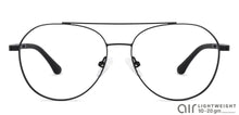 Load image into Gallery viewer, Black Aviator Full Rim Unisex Eyeglasses by Lenskart Air Online-136794