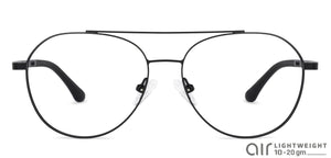 Black Aviator Full Rim Unisex Eyeglasses by Lenskart Air Online-136794