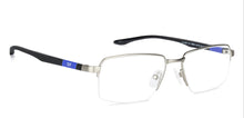Load image into Gallery viewer, Grey Rectangle Half Rim Wide Unisex Eyeglasses by Lenskart Air Online-136808