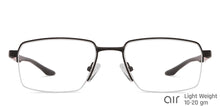 Load image into Gallery viewer, Black Rectangle Half Rim Unisex Eyeglasses by Lenskart Air Computer Glasses-147969