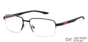 Black Rectangle Half Rim Unisex Eyeglasses by Lenskart Air Computer Glasses-147969