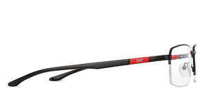 Black Rectangle Half Rim Unisex Eyeglasses by Lenskart Air Computer Glasses-147969