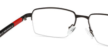 Load image into Gallery viewer, Black Rectangle Half Rim Unisex Eyeglasses by Lenskart Air Computer Glasses-147969