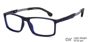 Blue Rectangle Full Rim Unisex Eyeglasses by Lenskart Air Online-136827