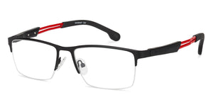 Black Rectangle Half Rim Unisex Eyeglasses by Lenskart Air Online-136832
