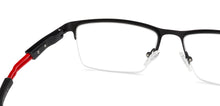 Load image into Gallery viewer, Black Rectangle Half Rim Unisex Eyeglasses by Lenskart Air Online-136832