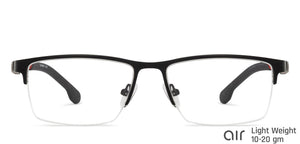Black Rectangle Half Rim Unisex Eyeglasses by Lenskart Air Online-136832