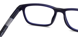 Blue Rectangle Full Rim Unisex Eyeglasses by Lenskart Air Online-135619