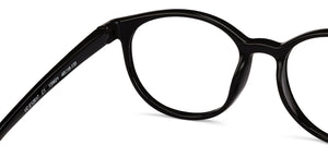 Black Round Full Rim Unisex Eyeglasses by Lenskart Air Online-135621