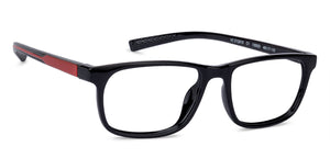 Black Rectangle Full Rim Unisex Eyeglasses by Lenskart Air Online-135625