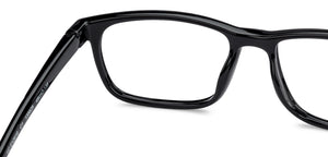 Black Rectangle Full Rim Unisex Eyeglasses by Lenskart Air Online-135625